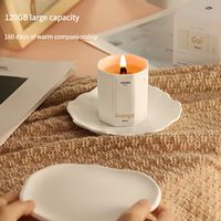 Bougie parfumée en céramique octogonale blanche avec mèche en bois et fleurs séchées pour la fragrance d'intérieur, chambre, salon, vente en gros