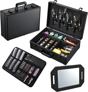 Valigetta per Accessori da Barbiere con Specchio, Valigetta Professionale per Attrezzi da Barbiere, Custodia per Tosatrici e Forniture - Product Image 1