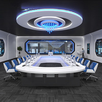 Table de conférence moderne blanche en forme de U pour le bureau