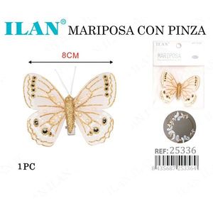 Mariposa Ilan con clip de 8 cm para tocados de novia - Product Image 3