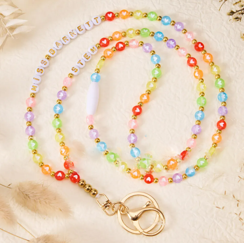 Cartoon Skull Spider Halloween Car Keychain Durable Silicone Beaded Lanyard Various ID Neck Lanyard Keychain Image 3