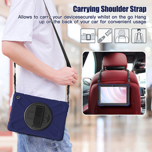 Funda para tableta <span class=keywords><strong>de</strong></span> <span class=keywords><strong>silicona</strong></span> gruesa súper protectora para <span class=keywords><strong>Amazon</strong></span> Kindle Fire HD 10 13th Gen 2023, correa para el hombro, soporte, cubierta resistente - Product Image 4