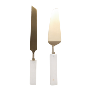 Set di coltelli e spatole da portata con manico in quarzo per dessert - Product Image 4