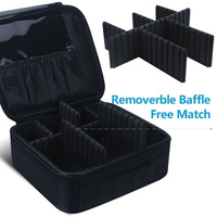 Portable Voyage Cosmétique Cas Organisateur Zipper Réglable Nylon Diviseurs pour Pinceaux De Maquillage Bijoux Accessoires De Stockage