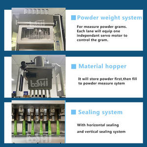 Machine automatique de remplissage de mélange de lait en poudre de sac scellé à plusieurs voies sur 4 côtés machine d'emballage de sachet de lait en poudre à 2 voies et 3 voies <span class=keywords><strong>mac</strong></span> - Product Image 4