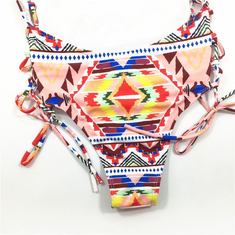 One-piece swimsuit Maldives style printed multi binding swimsuit custom swimwear sexy bikini