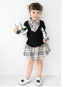 Conjunto de Dos Piezas al por Mayor, Ropa para Niños, Uniforme Escolar, Vestido Corto para Niñas de China - Product Image 3