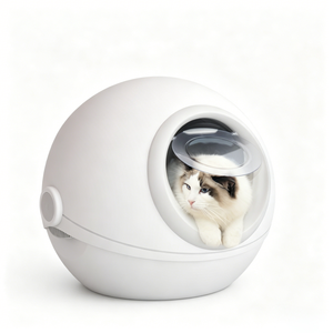Caja de Arena para Gatos con Forma de Planeta, Gran Capacidad, Totalmente Cerrada, a Prueba de Salpicaduras, Diseño con Tapa Abatible y Control de Olores - Product Image 5