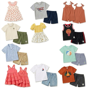 Conjunto Informal de Verano para Niños, Estilo Ropa de Trabajo, Pantalones Cortos con Puños, Multicolor, Lote Surtido Aleatorio, Hecho en China - Product Image 1