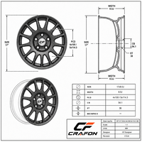 Jantes en alliage d'aluminium forgé CF Retro Mesh 15-17 pouces 4x100 PCD Neuves pour MX-5 Miata NA NB Roadster JDM