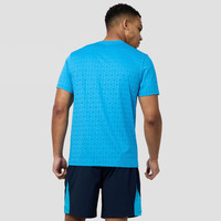 T-shirt athlétique pour homme Haut de course à manches courtes en nylon léger avec impression 3D Cube Texture