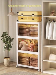 Contenedores de Almacenamiento Plegables Apilables Multicapa para Dormitorio, Armario Plegable, Organizadores de Ropa de Plástico con Puertas - Product Image 4