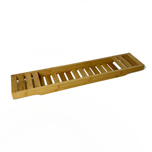 Étagère de bain en bambou avec porte-savon et porte-serviettes pour le rangement et l'organisation de la salle de bain - Product Image 5