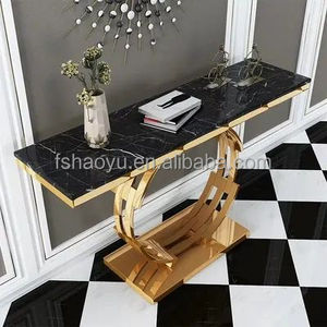 بسعر الجملة طقم كونسول ومرآة من الفولاذ المقاوم للصدأ ، تصميم قابل للتمديد صانعة - Product Image 2