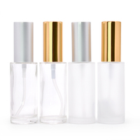 Bouteille de pulvérisation de parfum rechargeable, bouteille ronde transparente de 30ml en verre à brume fine, vente en gros