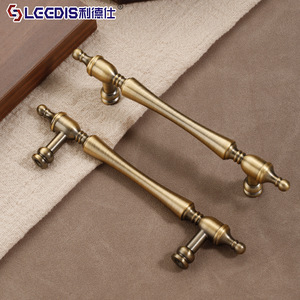 LCCDIS French Style Cabinet <b>Handle</b> Zinc Alloy Bar Shape Single Hole 96128192 Drawer <b>Door</b> <b>Pulls</b> - Product Image 1