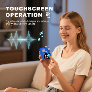 New Metal Appearance Wireless Portable Public Address Mini 5W BT Smart Party <b>Speaker</b> with Touch Screen - Product Image 3