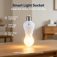Prix de gros usine Smart WIFI support de lampe E27 E26 hôpital hôtel maison ampoule LED adaptateur de prise avec contrôle de l'application