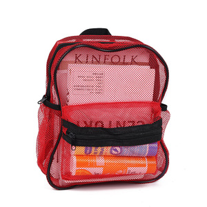 Sac à dos d'école pour enfants à haute capacité de charge, sac de plage transparent simple, fermeture éclair, certifié CPC, sac à dos en maille Oxford pour l'école et la plage - Product Image 3