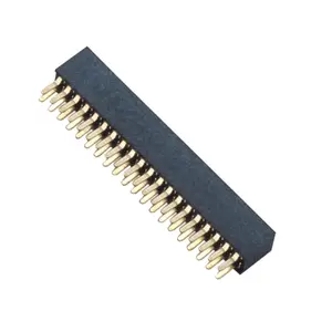 Vertical female header connector 1.27mm pitch 40pin H4.3 dual row 180 degree straight socket used in Vending machines