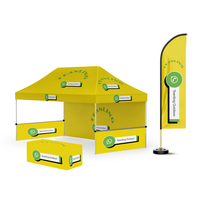 Tente pliante Combo 10x50FT (3x4.5m) avec logos personnalisés, auvent de plage, structure en aluminium, tente d'extérieur en tissu durable
