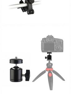 Adaptateur de griffe porte-accessoire noir Usa Mairun Mini rotule à rotule avec rotation à 360 degrés et vis 1/4 pouce pour appareil photo reflex numérique, téléphone, monopode en alliage d'aluminium - Product Image 6