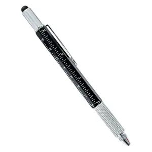 SY28 ปากกาของขวัญธุรกิจขายส่ง 6 in 1 ปากกาสไตลัสโลหะอเนกประสงค์หน้าจอสัมผัสพร้อมระดับไขควง
