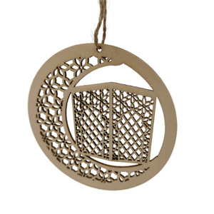 Деревянное праздничное украшение Eid, украшение «сделай сам» в виде круглой Луны - Product Image 5