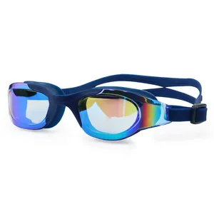 Gafas de natación para adulto, lentes de visión amplia para triatlón y fitness, protección UV antiniebla, novedad