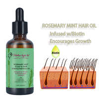 Crème nourrissante à la menthe et au romarin pour la croissance des cheveux, ensemble de soins capillaires, shampoing et après-shampoing pour réparer les cheveux abîmés, marque privée