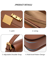 Sac de selle en cuir véritable, sac à bandoulière rétro pour femmes, logo personnalisé du fabricant
