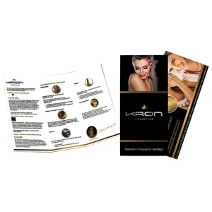 Customized cosmetic makeup product trifold pamphlets manual guide book instruction book, booklet printing service