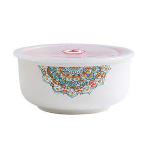 <span class=keywords><strong>Bol</strong></span> en céramique 3 ensembles de boîte à déjeuner micro-ondes ouverture de la boîte fraîche cadeaux promotionnels porcelaine peut être imprimé LOGO (C018) - Product Image 6