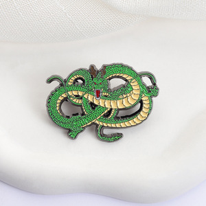 Pin de Aleación de Zinc con Forma de Dragón <span class=keywords><strong>Shenlong</strong></span>, Diseño de <span class=keywords><strong>Anime</strong></span>, Accesorio de Tela Personalizado - Product Image 3
