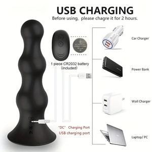 Venta caliente adultos juguetes anales de silicona Control remoto masajeador de próstata enorme Butt Plug expansión inflable Anal Plug - Product Image 6