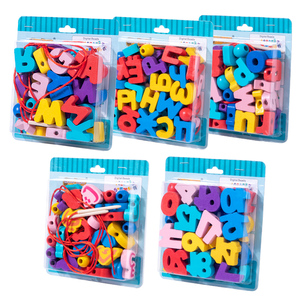 Bloques de Madera Alfanuméricos al por Mayor: Juguetes Educativos de Venta Caliente para el Aprendizaje de Números y Idiomas (Ruso, Árabe, Inglés) - Product Image 1