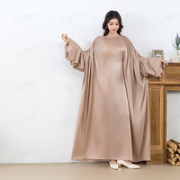 Lignes Golden Robe musulmane à manches longues pour femme-Exclusive et à la mode pour les dames musulmanes, été et plage, grande taille et régulière
