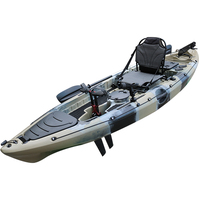 Nouveau Kayak de Pêche à Pédales Monoplace 10,5 PIEDS 2024, Certifié CE en PE, Kayak de Sport K1 VK en Plastique pour Une Personne