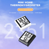 Thermomètre hygromètre numérique LCD mini léger, alimenté par piles, certifié CE FCC, pour usage domestique, design suspendu en plastique, chambre à coucher, bébé, BQ