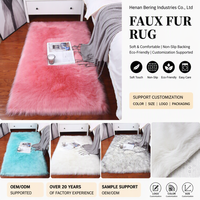 Tapis épais en fausse fourrure, moelleux et doux, pour chambre à coucher, décoration intérieure, salon, tapis de sol