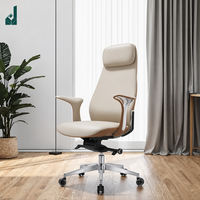 Chaise de bureau de direction moderne haut de gamme en cuir, confortable pour une longue assise, ergonomique et réglable