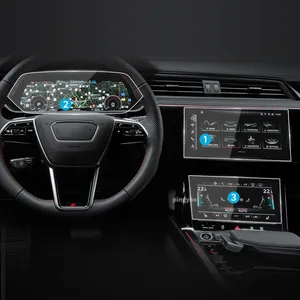 Pegatinas de coche Protector de pantalla para Audi Q8 e-tron 2024 película protectora de vidrio templado Carplay Video vehículo accesorios exteriores