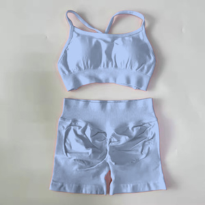 Conjuntos Deportivos de Secado Rápido sin Costuras para Mujer con Logotipo Personalizado, Conjuntos de Yoga Transpirables de Alta Elasticidad de Color Sólido para Gimnasio, Running y Entrenamiento - Product Image 6