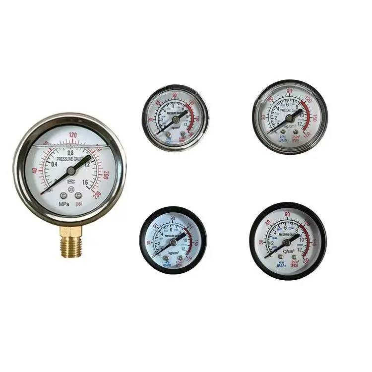 cheap and quality 2.5 INCI 4 6 10 BAR OIL PRESSURE GAUGE MINYAK BAROMETER MINYAK 60 90 150 PSI