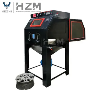 Alloy Wheel Turntable Type Cabinet Sand Blasting Machine Manual Sand Cleaning Blaster