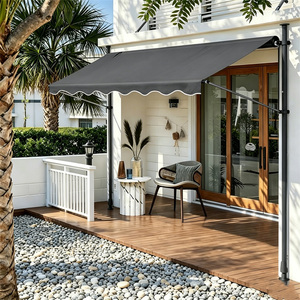 Toldo Retráctil de Aluminio de 3.0m, Operado Manualmente, Sin Perforación, Diseño Moderno, Impermeable, para Patio, Muebles de Exterior, Protección Solar - Product Image 5