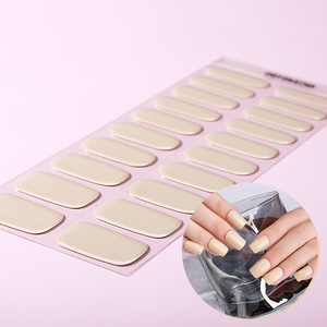 Top bán Rouge màu hồng tinh khiết Gel Nail Strips Chất lượng cao Hema miễn phí lâu dài không thấm nước bán chữ<span class=keywords><strong>a</strong></span> khỏi Gel Nail Sticker - Product Image 6