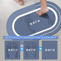 Tapis de bain en caoutchouc HM-2.5mm à séchage rapide, absorbant l'eau, imprimé animal, antidérapant, écologique, doux, moderne, pour hôtel, maison, salle de bain