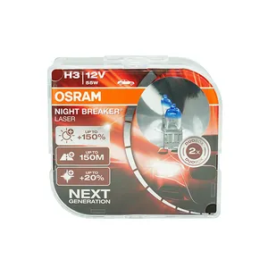 OSRAM 64151NL 12V H3 55W Laser Pemecah Malam Bohlam Halogen Generasi Berikutnya