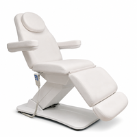 Table de soin électrique à 3 moteurs avec accoudoirs amovibles et hauteur réglable pour salon, spa, tatouage et soins du visage